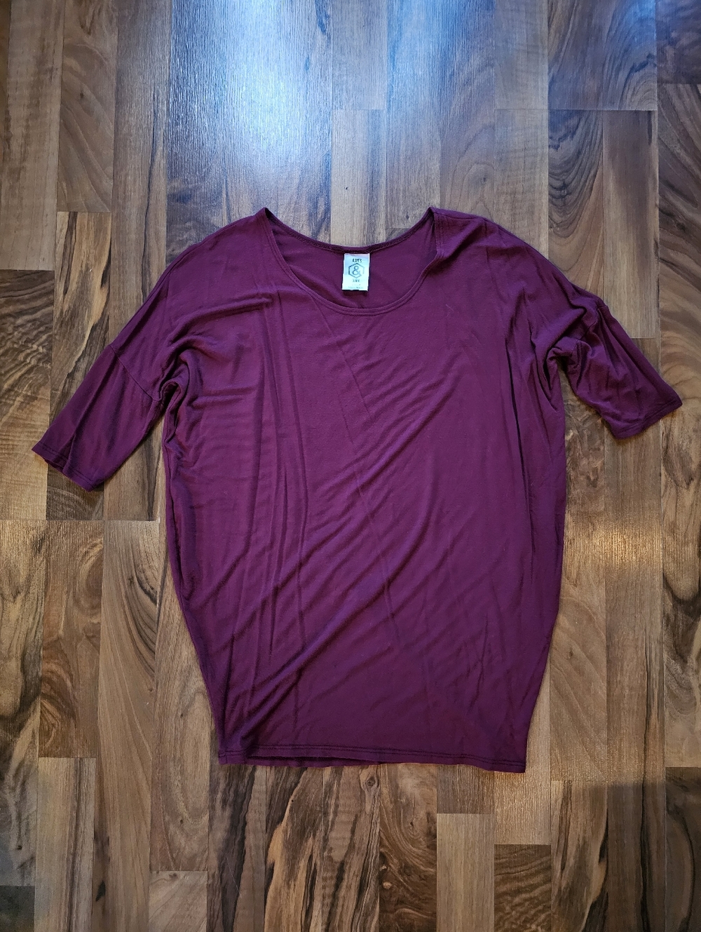 Women's Long Sleeve Tunic Top in Wine